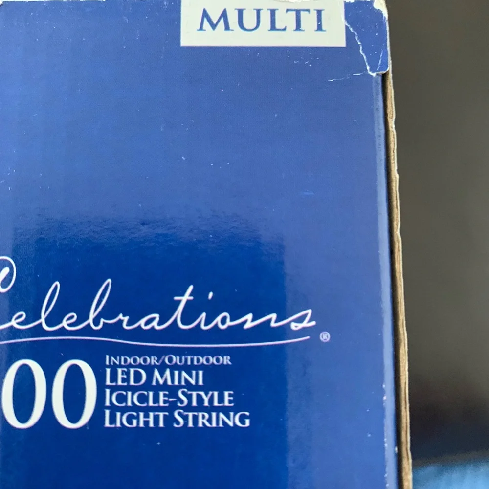 NOS ICICLE STYLE 100 count String Christmas Lights 6ft Celebrations LED Tested
